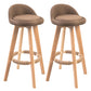 Modern Backrest Counter Stool Wood Cashier Bar Stool with Cushion and Pedal Coffee Natural 2 Piece Set Clearhalo 'Bar Furniture' 'Bar Stools' 'bar_stools' 'furn' 'furn_bar_stools' 'furniture_bar_stools' 'Kitchen & Dining Furniture' 'kitchen&dining_furn' 'kitchen' 'kitchen_furn' Furniture' 4639434