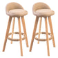 Modern Backrest Counter Stool Wood Cashier Bar Stool with Cushion and Pedal Beige Natural 2 Piece Set Clearhalo 'Bar Furniture' 'Bar Stools' 'bar_stools' 'furn' 'furn_bar_stools' 'furniture_bar_stools' 'Kitchen & Dining Furniture' 'kitchen&dining_furn' 'kitchen' 'kitchen_furn' Furniture' 4639437