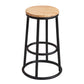 Modern Style Wood Bar Stool with Metal Footrest Round Bar Stool Clearhalo 'Bar Furniture' 'Bar Stools' 'bar_stools' 'furn' 'furn_bar_stools' 'furniture_bar_stools' 'Kitchen & Dining Furniture' 'kitchen&dining_furn' 'kitchen' 'kitchen_furn' Furniture' 4639450