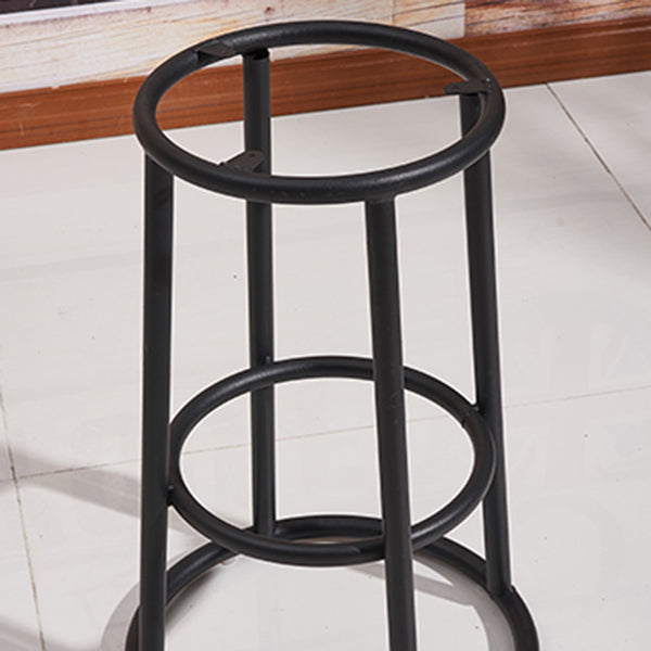 Modern Style Wood Bar Stool with Metal Footrest Round Bar Stool Clearhalo 'Bar Furniture' 'Bar Stools' 'bar_stools' 'furn' 'furn_bar_stools' 'furniture_bar_stools' 'Kitchen & Dining Furniture' 'kitchen&dining_furn' 'kitchen' 'kitchen_furn' Furniture' 4639451