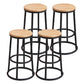 Modern Style Wood Bar Stool with Metal Footrest Round Bar Stool Beige 4 Piece Set Clearhalo 'Bar Furniture' 'Bar Stools' 'bar_stools' 'furn' 'furn_bar_stools' 'furniture_bar_stools' 'Kitchen & Dining Furniture' 'kitchen&dining_furn' 'kitchen' 'kitchen_furn' Furniture' 4639452