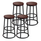 Modern Style Wood Bar Stool with Metal Footrest Round Bar Stool Purple 4 Piece Set Clearhalo 'Bar Furniture' 'Bar Stools' 'bar_stools' 'furn' 'furn_bar_stools' 'furniture_bar_stools' 'Kitchen & Dining Furniture' 'kitchen&dining_furn' 'kitchen' 'kitchen_furn' Furniture' 4639461