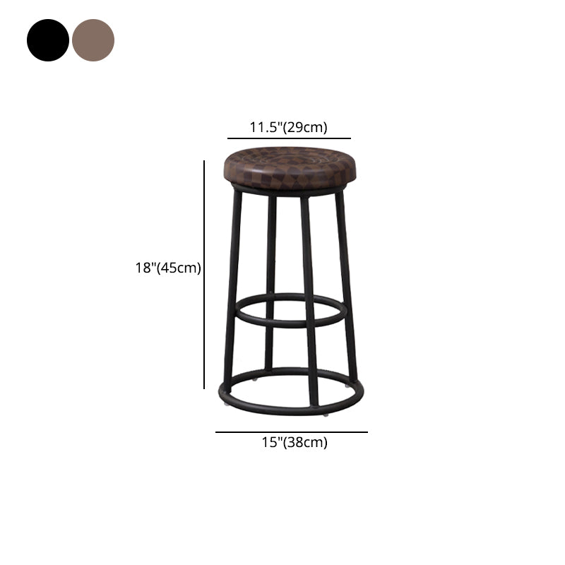 Modern Style Wood Bar Stool with Metal Footrest Round Bar Stool Clearhalo 'Bar Furniture' 'Bar Stools' 'bar_stools' 'furn' 'furn_bar_stools' 'furniture_bar_stools' 'Kitchen & Dining Furniture' 'kitchen&dining_furn' 'kitchen' 'kitchen_furn' Furniture' 4639465