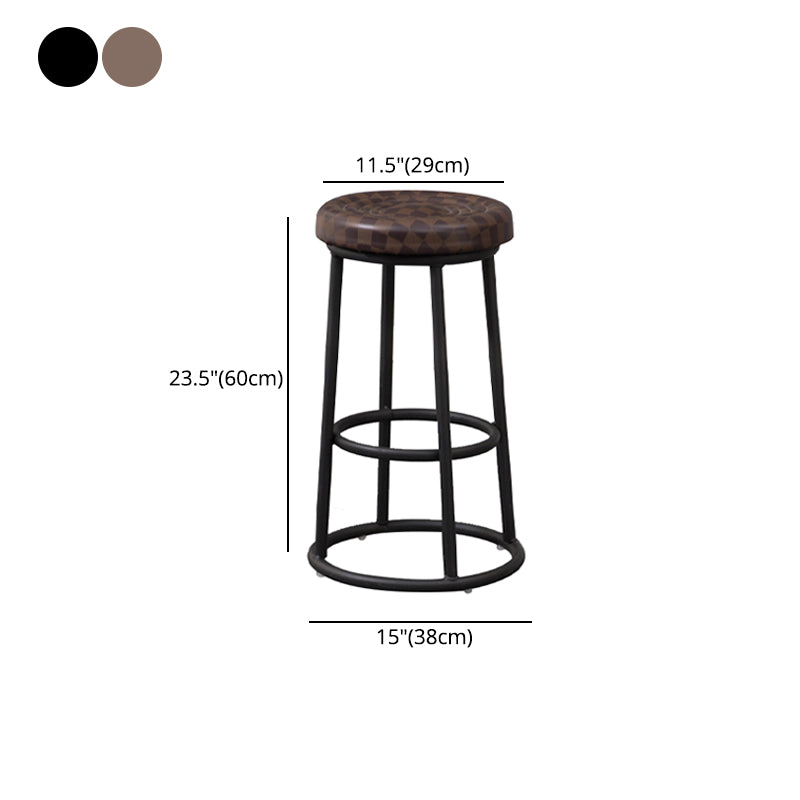 Modern Style Wood Bar Stool with Metal Footrest Round Bar Stool Clearhalo 'Bar Furniture' 'Bar Stools' 'bar_stools' 'furn' 'furn_bar_stools' 'furniture_bar_stools' 'Kitchen & Dining Furniture' 'kitchen&dining_furn' 'kitchen' 'kitchen_furn' Furniture' 4639468