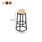 Modern Style Wood Bar Stool with Metal Footrest Round Bar Stool Clearhalo 'Bar Furniture' 'Bar Stools' 'bar_stools' 'furn' 'furn_bar_stools' 'furniture_bar_stools' 'Kitchen & Dining Furniture' 'kitchen&dining_furn' 'kitchen' 'kitchen_furn' Furniture' 4639469