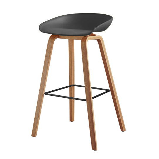 Scandinavian Style Bar-stool Bucket PP Seat Counter Stool for Kitchen Bar Black 1 Piece Clearhalo 'Bar Furniture' 'Bar Stools' 'bar_stools' 'furn' 'furn_bar_stools' 'furniture_bar_stools' 'Kitchen & Dining Furniture' 'kitchen&dining_furn' 'kitchen' 'kitchen_furn' Furniture' 4639514
