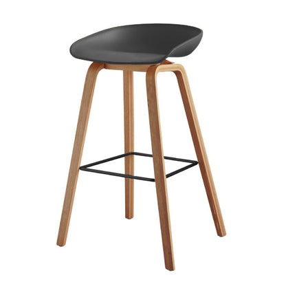 Scandinavian Style Bar-stool Bucket PP Seat Counter Stool for Kitchen Bar Black 1 Piece Clearhalo 'Bar Furniture' 'Bar Stools' 'bar_stools' 'furn' 'furn_bar_stools' 'furniture_bar_stools' 'Kitchen & Dining Furniture' 'kitchen&dining_furn' 'kitchen' 'kitchen_furn' Furniture' 4639514