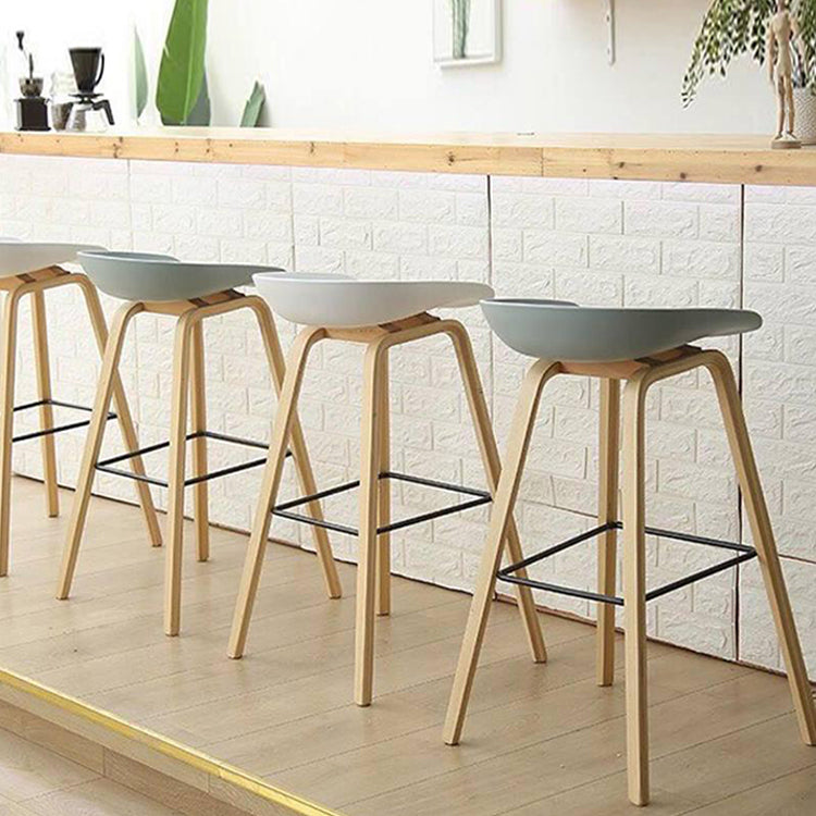 Scandinavian Style Bar-stool Bucket PP Seat Counter Stool for Kitchen Bar Clearhalo 'Bar Furniture' 'Bar Stools' 'bar_stools' 'furn' 'furn_bar_stools' 'furniture_bar_stools' 'Kitchen & Dining Furniture' 'kitchen&dining_furn' 'kitchen' 'kitchen_furn' Furniture' 4639517