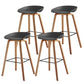 Scandinavian Style Bar-stool Bucket PP Seat Counter Stool for Kitchen Bar Black 4 Piece Set Clearhalo 'Bar Furniture' 'Bar Stools' 'bar_stools' 'furn' 'furn_bar_stools' 'furniture_bar_stools' 'Kitchen & Dining Furniture' 'kitchen&dining_furn' 'kitchen' 'kitchen_furn' Furniture' 4639518