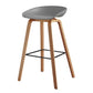 Scandinavian Style Bar-stool Bucket PP Seat Counter Stool for Kitchen Bar Grey 1 Piece Clearhalo 'Bar Furniture' 'Bar Stools' 'bar_stools' 'furn' 'furn_bar_stools' 'furniture_bar_stools' 'Kitchen & Dining Furniture' 'kitchen&dining_furn' 'kitchen' 'kitchen_furn' Furniture' 4639519
