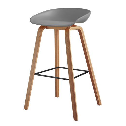 Scandinavian Style Bar-stool Bucket PP Seat Counter Stool for Kitchen Bar Grey 1 Piece Clearhalo 'Bar Furniture' 'Bar Stools' 'bar_stools' 'furn' 'furn_bar_stools' 'furniture_bar_stools' 'Kitchen & Dining Furniture' 'kitchen&dining_furn' 'kitchen' 'kitchen_furn' Furniture' 4639519