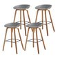Scandinavian Style Bar-stool Bucket PP Seat Counter Stool for Kitchen Bar Grey 4 Piece Set Clearhalo 'Bar Furniture' 'Bar Stools' 'bar_stools' 'furn' 'furn_bar_stools' 'furniture_bar_stools' 'Kitchen & Dining Furniture' 'kitchen&dining_furn' 'kitchen' 'kitchen_furn' Furniture' 4639523
