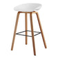Scandinavian Style Bar-stool Bucket PP Seat Counter Stool for Kitchen Bar White 1 Piece Clearhalo 'Bar Furniture' 'Bar Stools' 'bar_stools' 'furn' 'furn_bar_stools' 'furniture_bar_stools' 'Kitchen & Dining Furniture' 'kitchen&dining_furn' 'kitchen' 'kitchen_furn' Furniture' 4639526