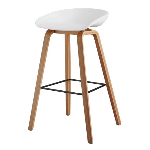 Scandinavian Style Bar-stool Bucket PP Seat Counter Stool for Kitchen Bar White 1 Piece Clearhalo 'Bar Furniture' 'Bar Stools' 'bar_stools' 'furn' 'furn_bar_stools' 'furniture_bar_stools' 'Kitchen & Dining Furniture' 'kitchen&dining_furn' 'kitchen' 'kitchen_furn' Furniture' 4639526