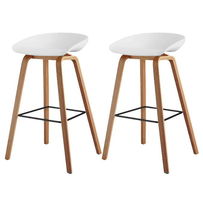 Scandinavian Style Bar-stool Bucket PP Seat Counter Stool for Kitchen Bar White 2 Piece Set Clearhalo 'Bar Furniture' 'Bar Stools' 'bar_stools' 'furn' 'furn_bar_stools' 'furniture_bar_stools' 'Kitchen & Dining Furniture' 'kitchen&dining_furn' 'kitchen' 'kitchen_furn' Furniture' 4639528