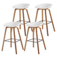 Scandinavian Style Bar-stool Bucket PP Seat Counter Stool for Kitchen Bar White 4 Piece Set Clearhalo 'Bar Furniture' 'Bar Stools' 'bar_stools' 'furn' 'furn_bar_stools' 'furniture_bar_stools' 'Kitchen & Dining Furniture' 'kitchen&dining_furn' 'kitchen' 'kitchen_furn' Furniture' 4639530