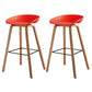 Scandinavian Style Bar-stool Bucket PP Seat Counter Stool for Kitchen Bar Red 2 Piece Set Clearhalo 'Bar Furniture' 'Bar Stools' 'bar_stools' 'furn' 'furn_bar_stools' 'furniture_bar_stools' 'Kitchen & Dining Furniture' 'kitchen&dining_furn' 'kitchen' 'kitchen_furn' Furniture' 4639533