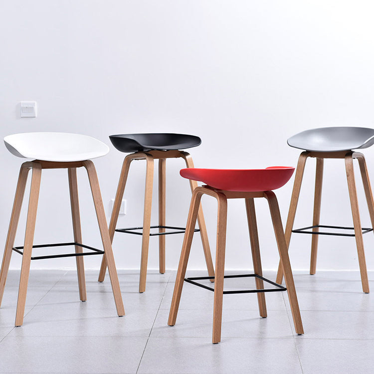 Scandinavian Style Bar-stool Bucket PP Seat Counter Stool for Kitchen Bar Clearhalo 'Bar Furniture' 'Bar Stools' 'bar_stools' 'furn' 'furn_bar_stools' 'furniture_bar_stools' 'Kitchen & Dining Furniture' 'kitchen&dining_furn' 'kitchen' 'kitchen_furn' Furniture' 4639534