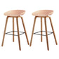Scandinavian Style Bar-stool Bucket PP Seat Counter Stool for Kitchen Bar Pink 2 Piece Set Clearhalo 'Bar Furniture' 'Bar Stools' 'bar_stools' 'furn' 'furn_bar_stools' 'furniture_bar_stools' 'Kitchen & Dining Furniture' 'kitchen&dining_furn' 'kitchen' 'kitchen_furn' Furniture' 4639538