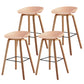Scandinavian Style Bar-stool Bucket PP Seat Counter Stool for Kitchen Bar Pink 4 Piece Set Clearhalo 'Bar Furniture' 'Bar Stools' 'bar_stools' 'furn' 'furn_bar_stools' 'furniture_bar_stools' 'Kitchen & Dining Furniture' 'kitchen&dining_furn' 'kitchen' 'kitchen_furn' Furniture' 4639539