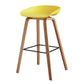 Scandinavian Style Bar-stool Bucket PP Seat Counter Stool for Kitchen Bar Yellow 1 Piece Clearhalo 'Bar Furniture' 'Bar Stools' 'bar_stools' 'furn' 'furn_bar_stools' 'furniture_bar_stools' 'Kitchen & Dining Furniture' 'kitchen&dining_furn' 'kitchen' 'kitchen_furn' Furniture' 4639540