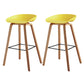 Scandinavian Style Bar-stool Bucket PP Seat Counter Stool for Kitchen Bar Yellow 2 Piece Set Clearhalo 'Bar Furniture' 'Bar Stools' 'bar_stools' 'furn' 'furn_bar_stools' 'furniture_bar_stools' 'Kitchen & Dining Furniture' 'kitchen&dining_furn' 'kitchen' 'kitchen_furn' Furniture' 4639541