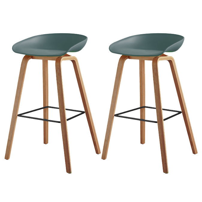 Scandinavian Style Bar-stool Bucket PP Seat Counter Stool for Kitchen Bar Navy 2 Piece Set Clearhalo 'Bar Furniture' 'Bar Stools' 'bar_stools' 'furn' 'furn_bar_stools' 'furniture_bar_stools' 'Kitchen & Dining Furniture' 'kitchen&dining_furn' 'kitchen' 'kitchen_furn' Furniture' 4639544