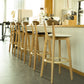 Modern Armless Backrest Counter Stool Wood Bar Stool with Cushion and Pedal Clearhalo 'Bar Furniture' 'Bar Stools' 'bar_stools' 'furn' 'furn_bar_stools' 'furniture_bar_stools' 'Kitchen & Dining Furniture' 'kitchen&dining_furn' 'kitchen' 'kitchen_furn' Furniture' 4639550