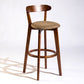 Modern Armless Backrest Counter Stool Wood Bar Stool with Cushion and Pedal Coffee Brown 1 Piece Clearhalo 'Bar Furniture' 'Bar Stools' 'bar_stools' 'furn' 'furn_bar_stools' 'furniture_bar_stools' 'Kitchen & Dining Furniture' 'kitchen&dining_furn' 'kitchen' 'kitchen_furn' Furniture' 4639579