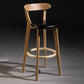 Modern Armless Backrest Counter Stool Wood Bar Stool with Cushion and Pedal Black Natural 1 Piece Clearhalo 'Bar Furniture' 'Bar Stools' 'bar_stools' 'furn' 'furn_bar_stools' 'furniture_bar_stools' 'Kitchen & Dining Furniture' 'kitchen&dining_furn' 'kitchen' 'kitchen_furn' Furniture' 4639585