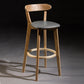 Modern Armless Backrest Counter Stool Wood Bar Stool with Cushion and Pedal Grey Natural 1 Piece Clearhalo 'Bar Furniture' 'Bar Stools' 'bar_stools' 'furn' 'furn_bar_stools' 'furniture_bar_stools' 'Kitchen & Dining Furniture' 'kitchen&dining_furn' 'kitchen' 'kitchen_furn' Furniture' 4639588