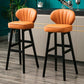 Modern Armless Backrest Counter Stool Kitchen Wood Bar Stool with Cushion and Pedal Clearhalo 'Bar Furniture' 'Bar Stools' 'bar_stools' 'furn' 'furn_bar_stools' 'furniture_bar_stools' 'Kitchen & Dining Furniture' 'kitchen&dining_furn' 'kitchen' 'kitchen_furn' Furniture' 4639621