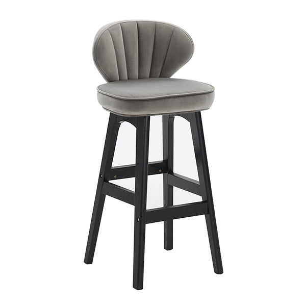 Modern Armless Backrest Counter Stool Kitchen Wood Bar Stool with Cushion and Pedal Clearhalo 'Bar Furniture' 'Bar Stools' 'bar_stools' 'furn' 'furn_bar_stools' 'furniture_bar_stools' 'Kitchen & Dining Furniture' 'kitchen&dining_furn' 'kitchen' 'kitchen_furn' Furniture' 4639625