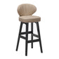 Modern Armless Backrest Counter Stool Kitchen Wood Bar Stool with Cushion and Pedal Khaki 1 Piece Counter Stool(27"H) Clearhalo 'Bar Furniture' 'Bar Stools' 'bar_stools' 'furn' 'furn_bar_stools' 'furniture_bar_stools' 'Kitchen & Dining Furniture' 'kitchen&dining_furn' 'kitchen' 'kitchen_furn' Furniture' 4639641