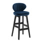 Modern Armless Backrest Counter Stool Kitchen Wood Bar Stool with Cushion and Pedal Lake Blue 1 Piece Counter Stool(27"H) Clearhalo 'Bar Furniture' 'Bar Stools' 'bar_stools' 'furn' 'furn_bar_stools' 'furniture_bar_stools' 'Kitchen & Dining Furniture' 'kitchen&dining_furn' 'kitchen' 'kitchen_furn' Furniture' 4639644