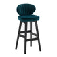Modern Armless Backrest Counter Stool Kitchen Wood Bar Stool with Cushion and Pedal Dark Blue 1 Piece Counter Stool(27"H) Clearhalo 'Bar Furniture' 'Bar Stools' 'bar_stools' 'furn' 'furn_bar_stools' 'furniture_bar_stools' 'Kitchen & Dining Furniture' 'kitchen&dining_furn' 'kitchen' 'kitchen_furn' Furniture' 4639650