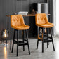 Modern Armless Backrest Counter Stool Wood Milk Tea Shop Bar Stool with Leather Cushion Clearhalo 'Bar Furniture' 'Bar Stools' 'bar_stools' 'furn' 'furn_bar_stools' 'furniture_bar_stools' 'Kitchen & Dining Furniture' 'kitchen&dining_furn' 'kitchen' 'kitchen_furn' Furniture' 4639691