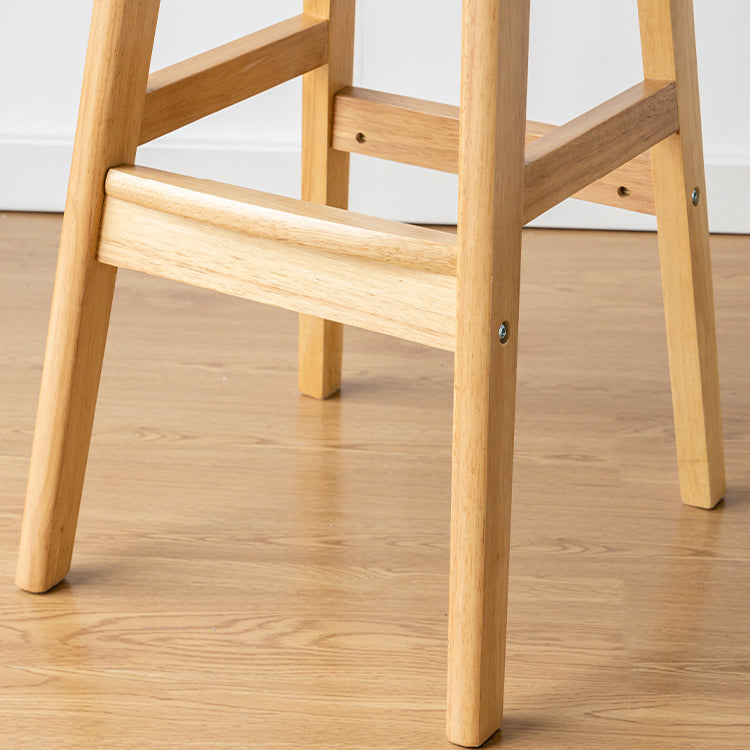 Modern Armless Backrest Counter Stool Wood Milk Tea Shop Bar Stool with Leather Cushion Clearhalo 'Bar Furniture' 'Bar Stools' 'bar_stools' 'furn' 'furn_bar_stools' 'furniture_bar_stools' 'Kitchen & Dining Furniture' 'kitchen&dining_furn' 'kitchen' 'kitchen_furn' Furniture' 4639702