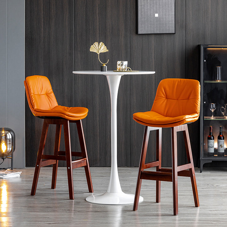 Modern Armless Backrest Counter Stool Wood Milk Tea Shop Bar Stool with Leather Cushion Clearhalo 'Bar Furniture' 'Bar Stools' 'bar_stools' 'furn' 'furn_bar_stools' 'furniture_bar_stools' 'Kitchen & Dining Furniture' 'kitchen&dining_furn' 'kitchen' 'kitchen_furn' Furniture' 4639709