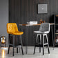 Modern Armless Backrest Counter Stool Wood Milk Tea Shop Bar Stool with Leather Cushion Clearhalo 'Bar Furniture' 'Bar Stools' 'bar_stools' 'furn' 'furn_bar_stools' 'furniture_bar_stools' 'Kitchen & Dining Furniture' 'kitchen&dining_furn' 'kitchen' 'kitchen_furn' Furniture' 4639713