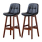 Modern Armless Backrest Counter Stool Wood Milk Tea Shop Bar Stool with Leather Cushion Black Brown 2 Piece Set Clearhalo 'Bar Furniture' 'Bar Stools' 'bar_stools' 'furn' 'furn_bar_stools' 'furniture_bar_stools' 'Kitchen & Dining Furniture' 'kitchen&dining_furn' 'kitchen' 'kitchen_furn' Furniture' 4639725