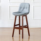Modern Armless Backrest Counter Stool Wood Milk Tea Shop Bar Stool with Leather Cushion Light Gray Brown 1 Piece Clearhalo 'Bar Furniture' 'Bar Stools' 'bar_stools' 'furn' 'furn_bar_stools' 'furniture_bar_stools' 'Kitchen & Dining Furniture' 'kitchen&dining_furn' 'kitchen' 'kitchen_furn' Furniture' 4639730