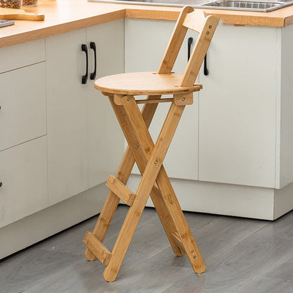 Contemporary Solid Wood Folding Bar Stool Indoor Barstools With Low Back Wood 1 Piece Clearhalo 'Bar Furniture' 'Bar Stools' 'bar_stools' 'furn' 'furn_bar_stools' 'furniture_bar_stools' 'Kitchen & Dining Furniture' 'kitchen&dining_furn' 'kitchen' 'kitchen_furn' Furniture' 4639770