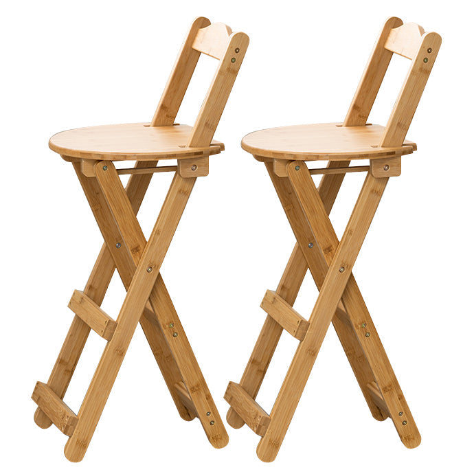 Contemporary Solid Wood Folding Bar Stool Indoor Barstools With Low Back Wood 2 Piece Set Clearhalo 'Bar Furniture' 'Bar Stools' 'bar_stools' 'furn' 'furn_bar_stools' 'furniture_bar_stools' 'Kitchen & Dining Furniture' 'kitchen&dining_furn' 'kitchen' 'kitchen_furn' Furniture' 4639772