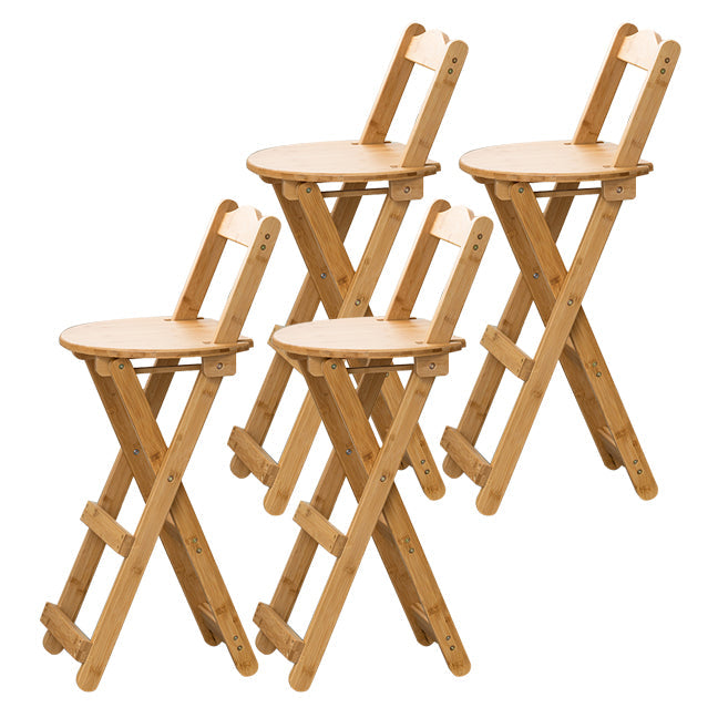 Contemporary Solid Wood Folding Bar Stool Indoor Barstools With Low Back Wood 4 Piece Set Clearhalo 'Bar Furniture' 'Bar Stools' 'bar_stools' 'furn' 'furn_bar_stools' 'furniture_bar_stools' 'Kitchen & Dining Furniture' 'kitchen&dining_furn' 'kitchen' 'kitchen_furn' Furniture' 4639774