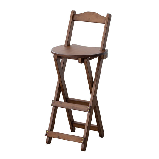 Contemporary Solid Wood Folding Bar Stool Indoor Barstools With Low Back Clearhalo 'Bar Furniture' 'Bar Stools' 'bar_stools' 'furn' 'furn_bar_stools' 'furniture_bar_stools' 'Kitchen & Dining Furniture' 'kitchen&dining_furn' 'kitchen' 'kitchen_furn' Furniture' 4639777