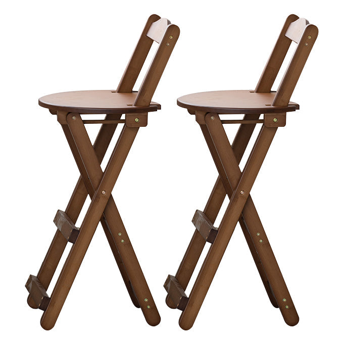 Contemporary Solid Wood Folding Bar Stool Indoor Barstools With Low Back Tan 2 Piece Set Clearhalo 'Bar Furniture' 'Bar Stools' 'bar_stools' 'furn' 'furn_bar_stools' 'furniture_bar_stools' 'Kitchen & Dining Furniture' 'kitchen&dining_furn' 'kitchen' 'kitchen_furn' Furniture' 4639783