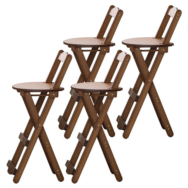 Contemporary Solid Wood Folding Bar Stool Indoor Barstools With Low Back Tan 4 Piece Set Clearhalo 'Bar Furniture' 'Bar Stools' 'bar_stools' 'furn' 'furn_bar_stools' 'furniture_bar_stools' 'Kitchen & Dining Furniture' 'kitchen&dining_furn' 'kitchen' 'kitchen_furn' Furniture' 4639785
