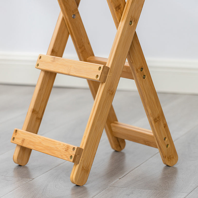 Contemporary Solid Wood Folding Bar Stool Indoor Barstools With Low Back Clearhalo 'Bar Furniture' 'Bar Stools' 'bar_stools' 'furn' 'furn_bar_stools' 'furniture_bar_stools' 'Kitchen & Dining Furniture' 'kitchen&dining_furn' 'kitchen' 'kitchen_furn' Furniture' 4639786