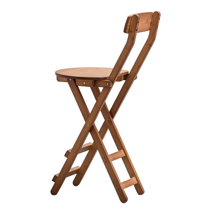 Contemporary Solid Wood Folding Bar Stool Indoor Barstools With Low Back Natural 1 Piece Counter Stool (24"H) Clearhalo 'Bar Furniture' 'Bar Stools' 'bar_stools' 'furn' 'furn_bar_stools' 'furniture_bar_stools' 'Kitchen & Dining Furniture' 'kitchen&dining_furn' 'kitchen' 'kitchen_furn' Furniture' 4639787